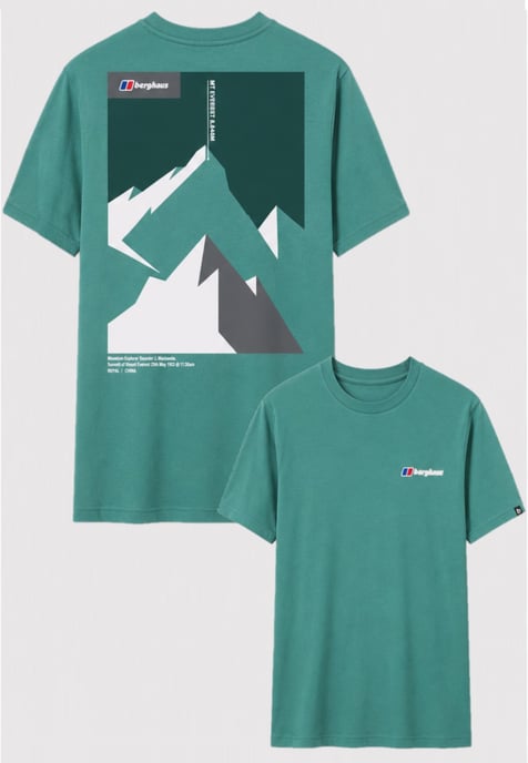 Berghaus Everest Mountain Ridge T-Shirt in Teal Green - Image 1